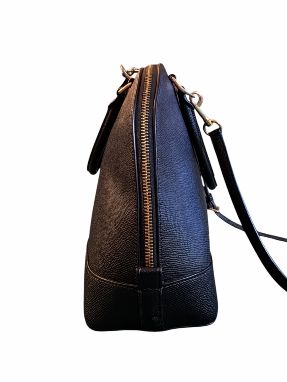 Final Sale, Bundle!✨Coach✨ Black Leather Dome Sierra Satchel Crossbody Gold - Picture 9 of 13